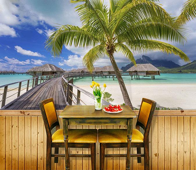 3D Beach House 711 Wallpaper AJ Wallpaper 