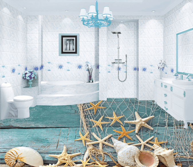 3D Fishing Nets 102 Floor Mural Wallpaper AJ Wallpaper 2 