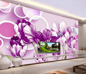 3D Purple Petals 338 Wallpaper AJ Wallpaper 