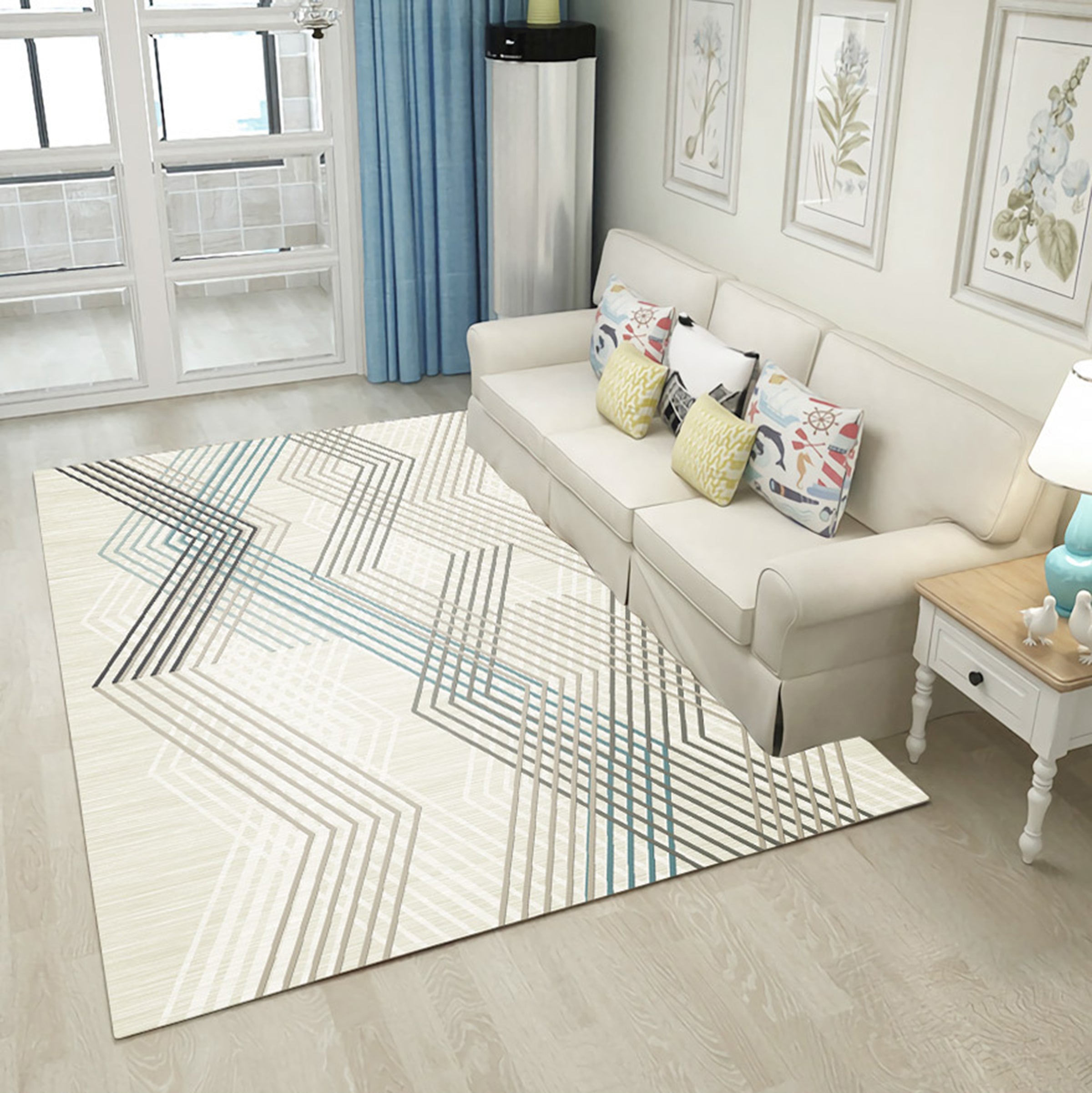 3D Color Stripe WG298 Non Slip Rug Mat Mat AJ Creativity Home 