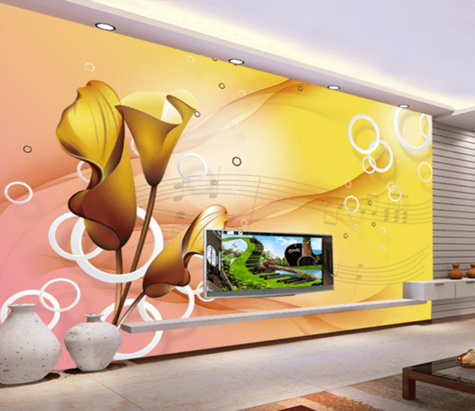 3D Musical Notes Lily 179 Wallpaper AJ Wallpaper 