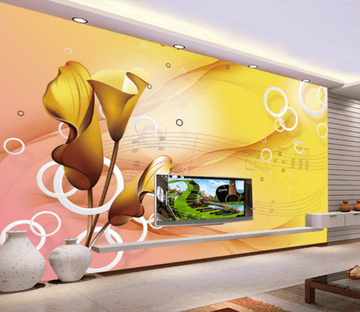 3D Musical Notes Lily 179 Wallpaper AJ Wallpaper 