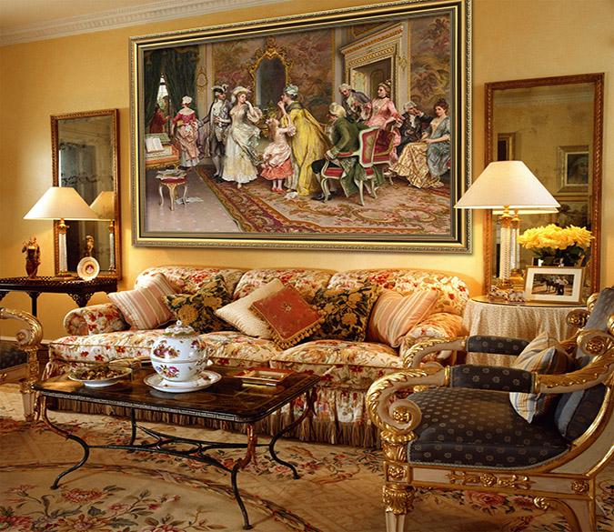 3D Family Talk 144 Fake Framed Print Painting Wallpaper AJ Creativity Home 