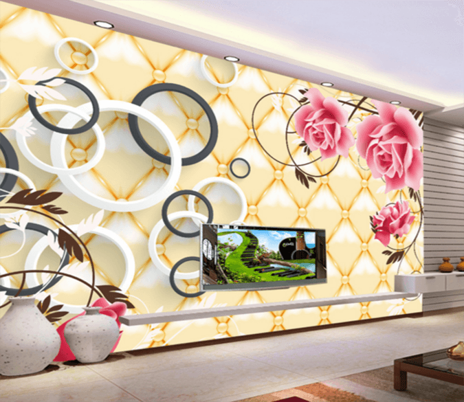 3D Big Circle Flower 192 Wallpaper AJ Wallpaper 