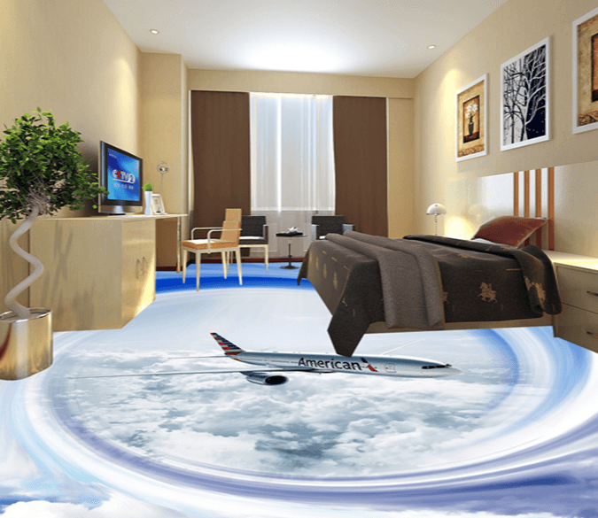 3D Aircraft 018 Floor Mural Wallpaper AJ Wallpaper 2 