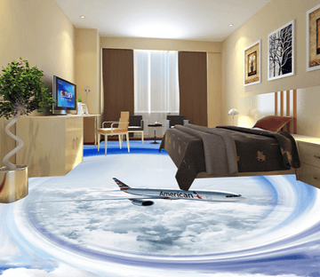 3D Aircraft 018 Floor Mural Wallpaper AJ Wallpaper 2 