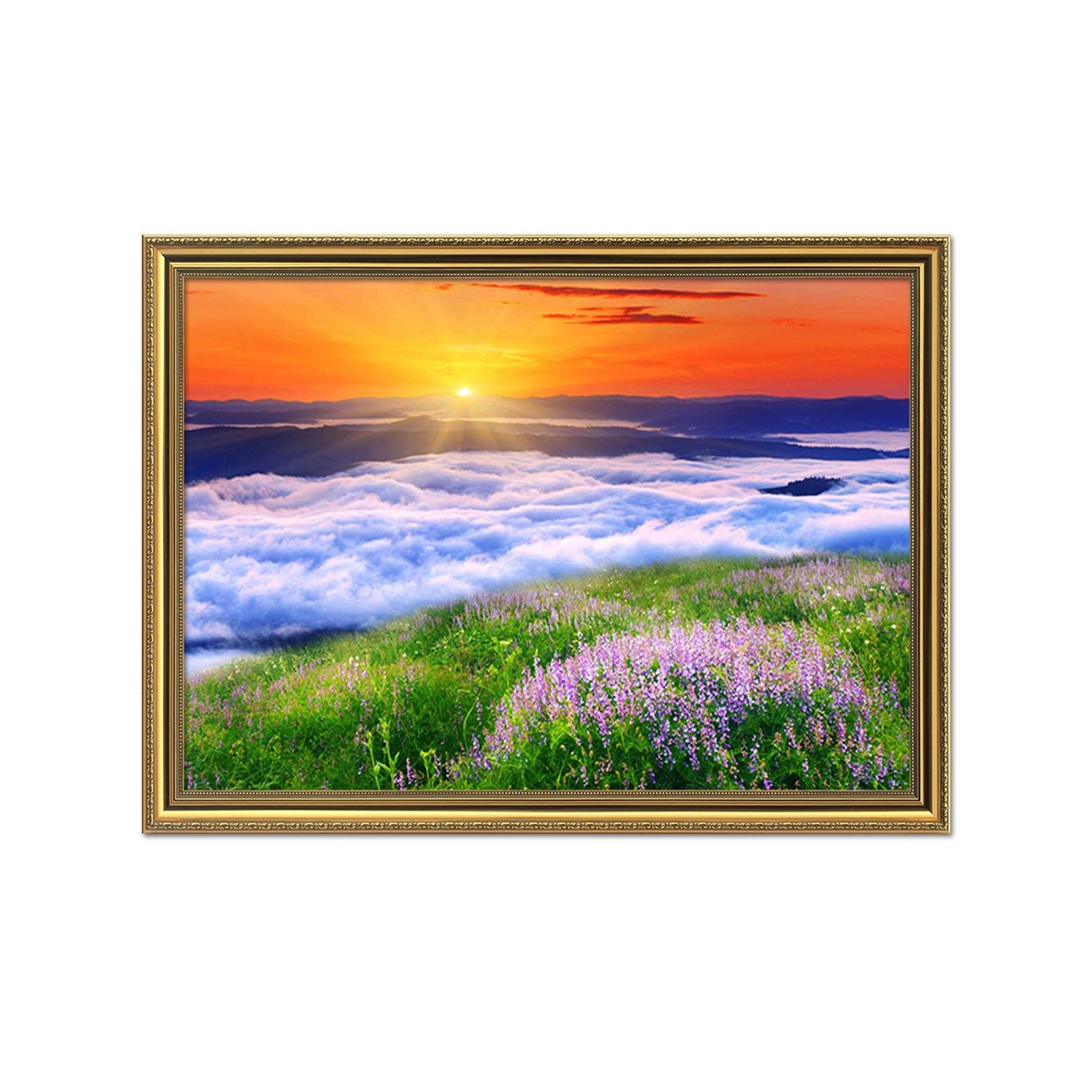 3D Sun Rise 007 Fake Framed Print Painting Wallpaper AJ Creativity Home 