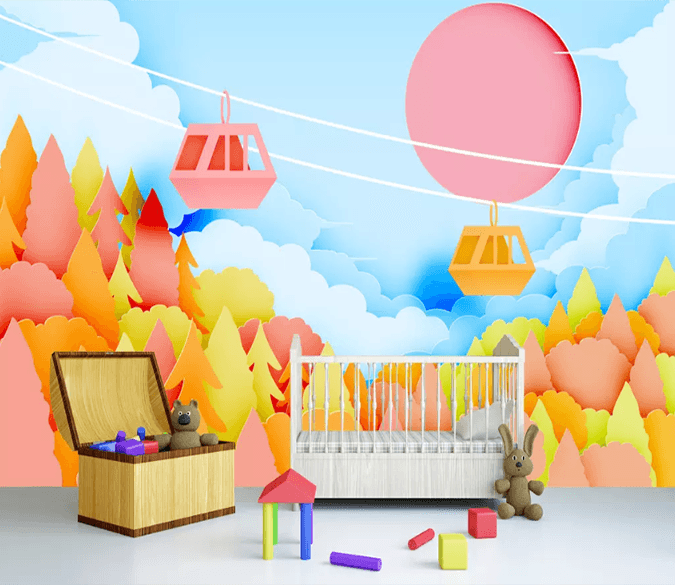 3D Autumn Maple Play 1367 Wallpaper AJ Wallpaper 2 