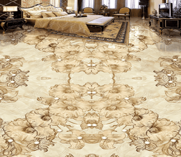3D Orchids 032 Floor Mural Wallpaper AJ Wallpaper 2 