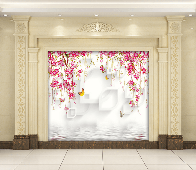 3D Rattan Flower 191 Wallpaper AJ Wallpaper 