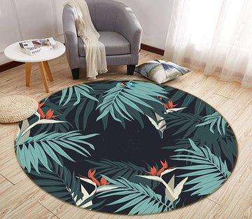 3D Leaf Blossom 209 Round Non Slip Rug Mat Mat AJ Creativity Home 