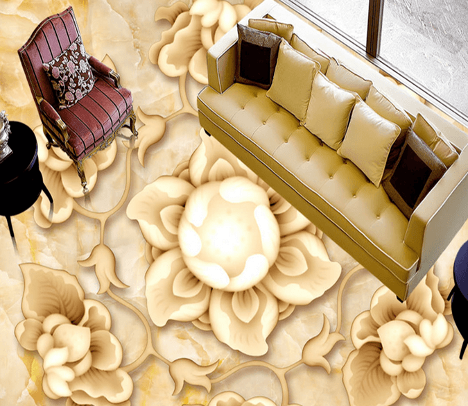 3D Flower In Flower 1032 Floor Mural Wallpaper AJ Wallpaper 2 