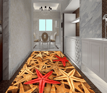 3D Starfish Heap 090 Floor Mural Wallpaper AJ Wallpaper 2 