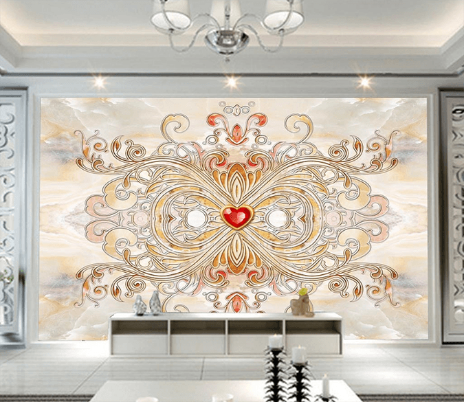 3D Love Crystal 025 Wallpaper AJ Wallpaper 