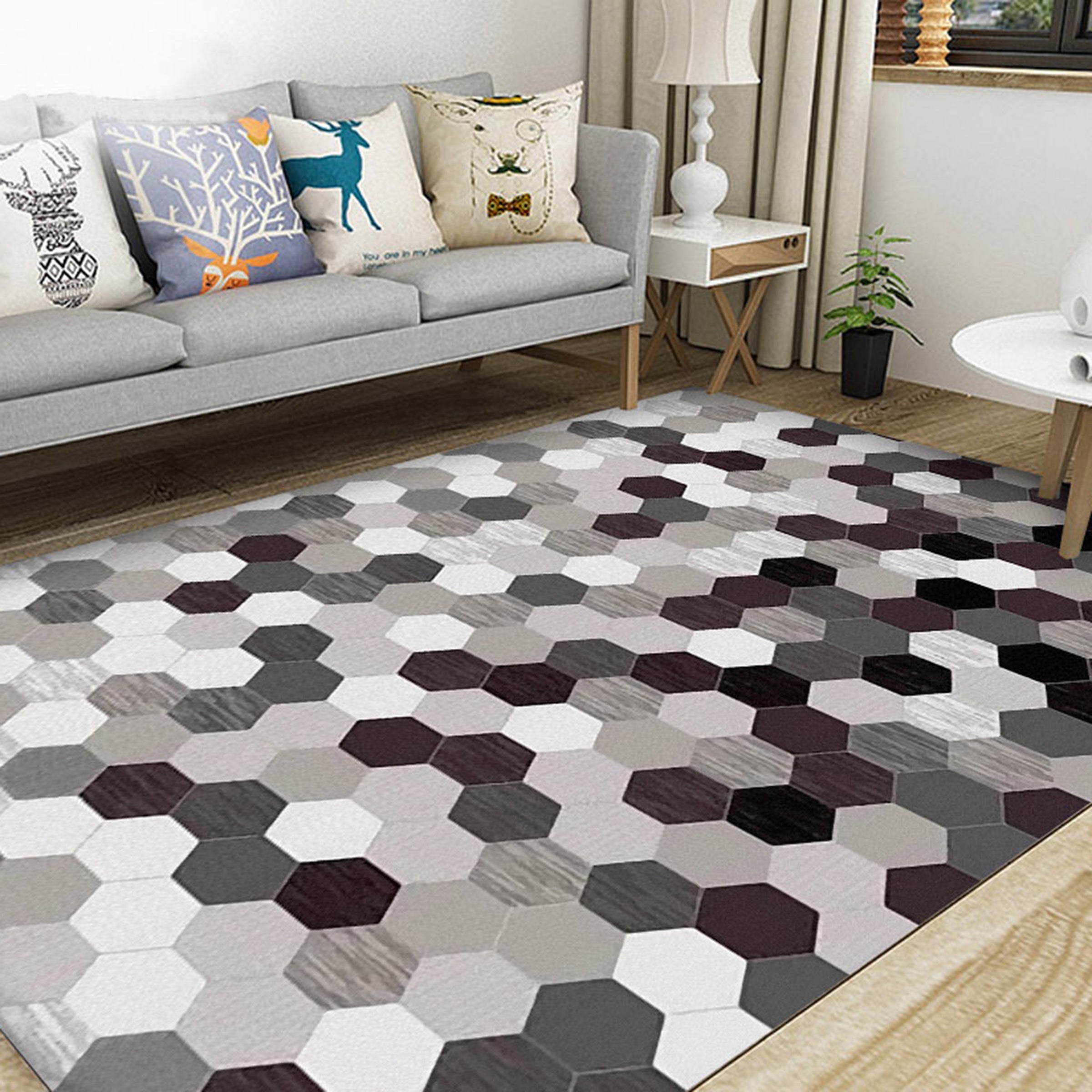 3D Colored Geometric Pattern WG552 Non Slip Rug Mat Mat AJ Creativity Home 
