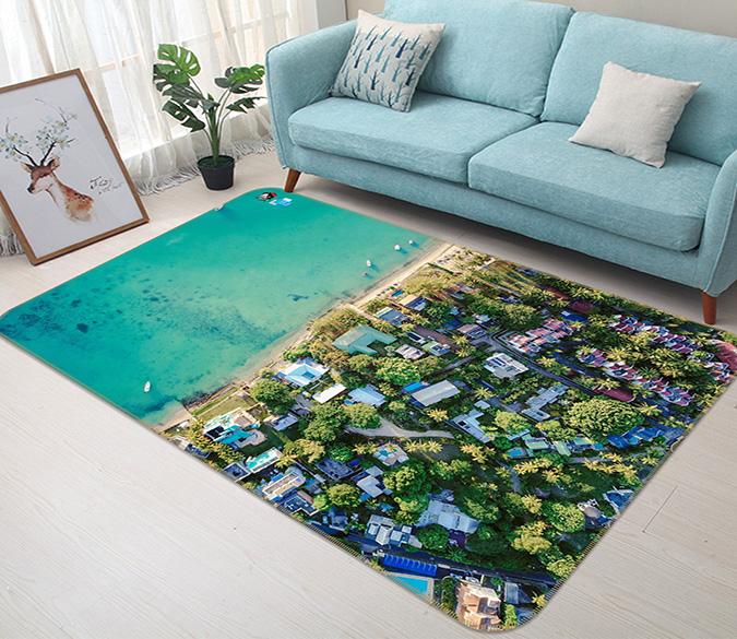 3D Seaside City 221 Non Slip Rug Mat Mat AJ Creativity Home 