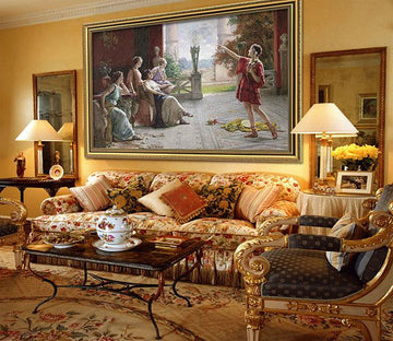 3D Watch The Show 125 Fake Framed Print Painting Wallpaper AJ Creativity Home 