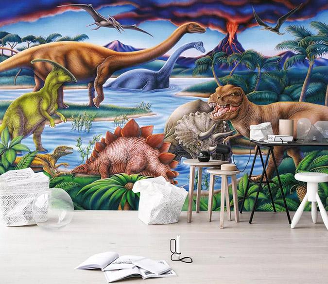 3D Dinosaur Swimming 243 Wallpaper AJ Wallpaper 