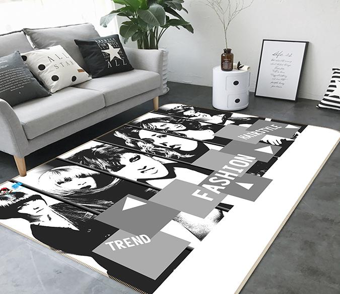 3D Black Illustration 635 Non Slip Rug Mat Mat AJ Creativity Home 