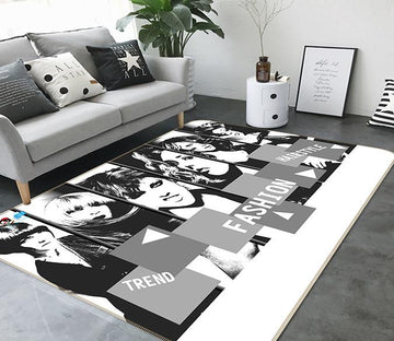 3D Black Illustration 635 Non Slip Rug Mat Mat AJ Creativity Home 