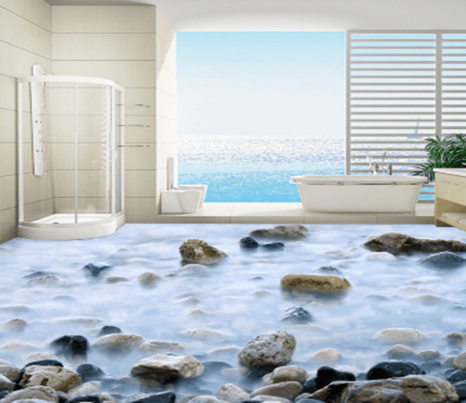 3D Fog Stone 349 Floor Mural Wallpaper AJ Wallpaper 2 