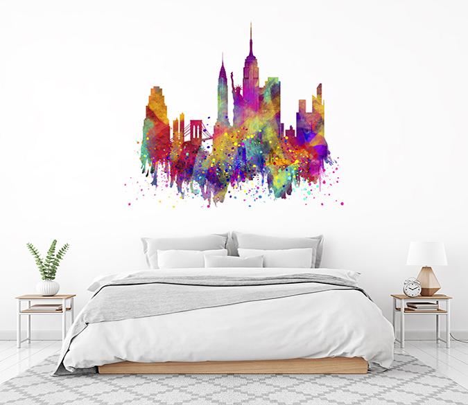 3D Graffiti Colored City 159 Wall Stickers Wallpaper AJ Wallpaper 