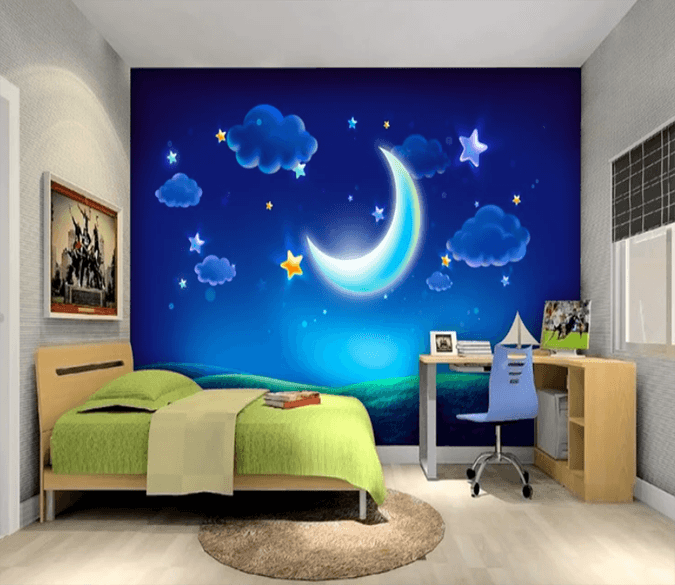 3D Cloud Moon Stars 849 Wallpaper AJ Wallpaper 2 