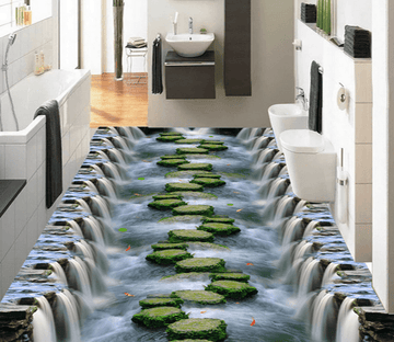 3D Moss Stone 318 Floor Mural Wallpaper AJ Wallpaper 2 