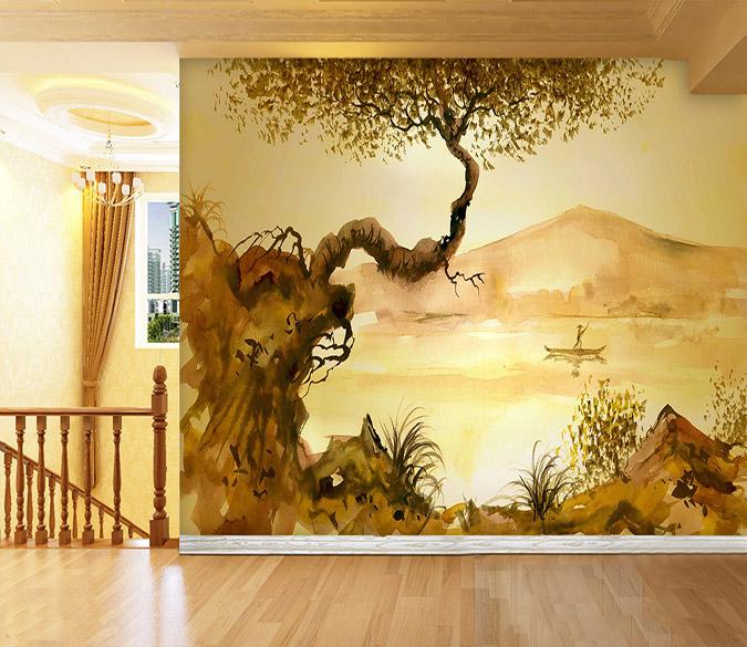 3D Curved Tree 656 Wallpaper AJ Wallpaper 