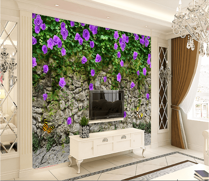 3D Wall Rose 526 Wallpaper AJ Wallpaper 