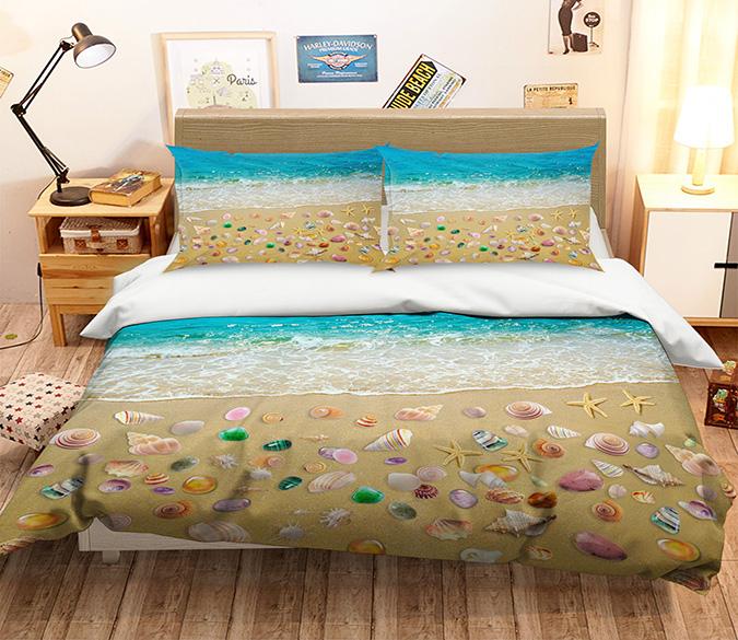 3D Colored Seashell 215 Bed Pillowcases Quilt Wallpaper AJ Wallpaper 