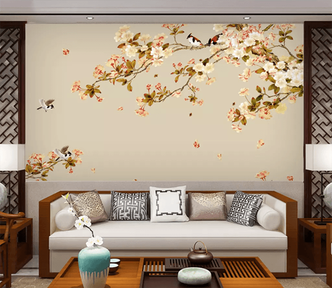 3D Lush Flower Flying 1465 Wallpaper AJ Wallpaper 2 