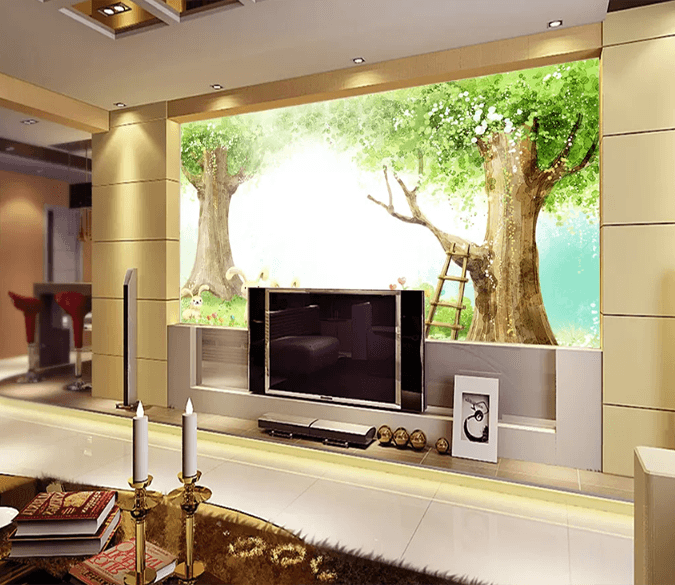 3D Big Tree Path 1025 Wallpaper AJ Wallpaper 2 