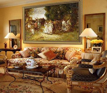 3D Outing Play 037 Fake Framed Print Painting Wallpaper AJ Creativity Home 