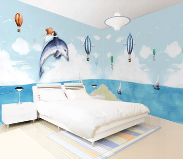 3D Aerial Dolphin 995 Wallpaper AJ Wallpaper 2 