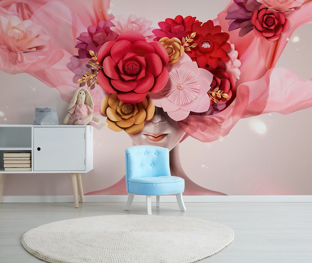 3D Pink Rose 668 Wall Murals Wallpaper AJ Wallpaper 2 