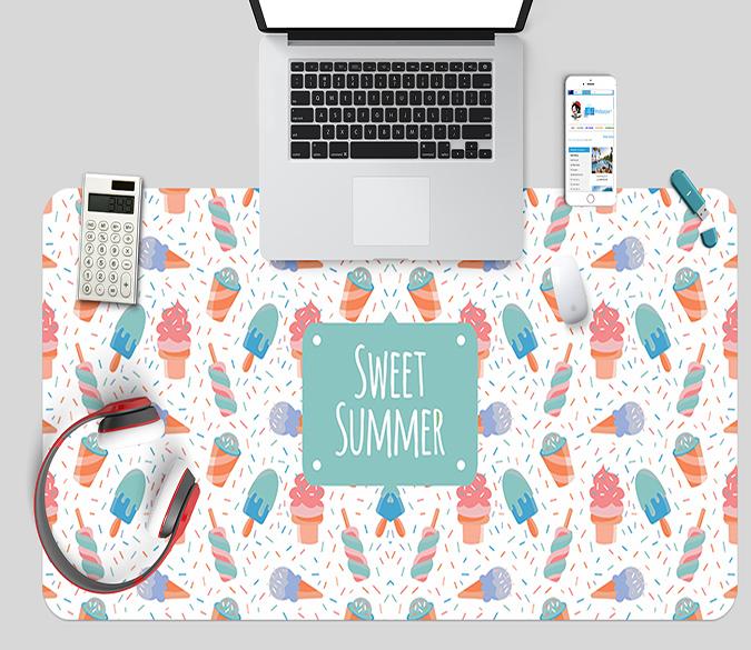 3D Ice Cream Alphabet 066 Desk Mat Mat AJ Creativity Home 