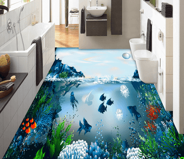 3D Undersea Creatures 105 Floor Mural Wallpaper AJ Wallpaper 2 