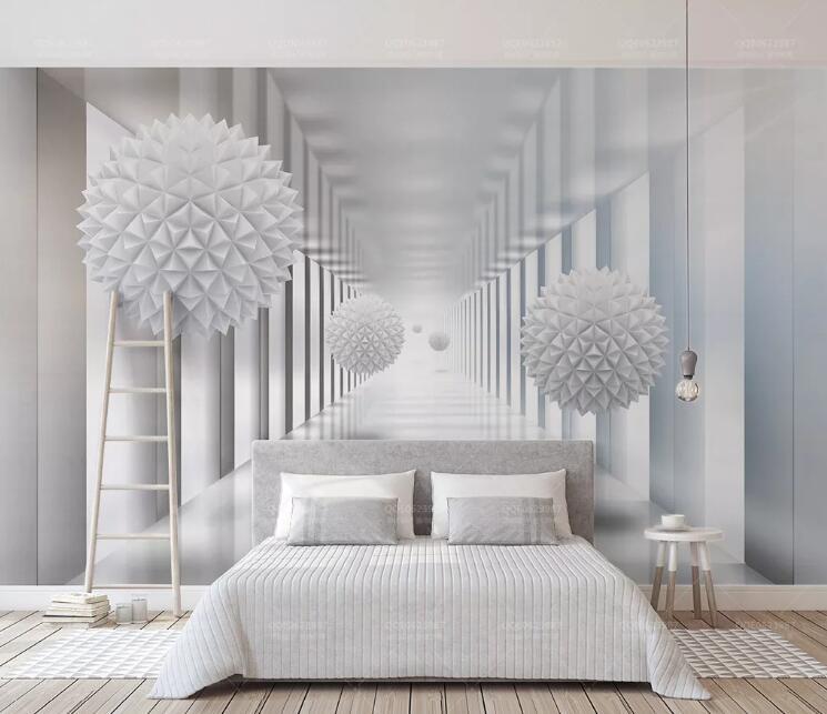 3D White Ball 1161 Wall Murals Wallpaper AJ Wallpaper 2 