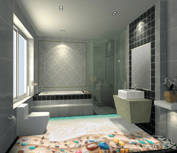 3D Beach 233 Floor Mural Wallpaper AJ Wallpaper 2 