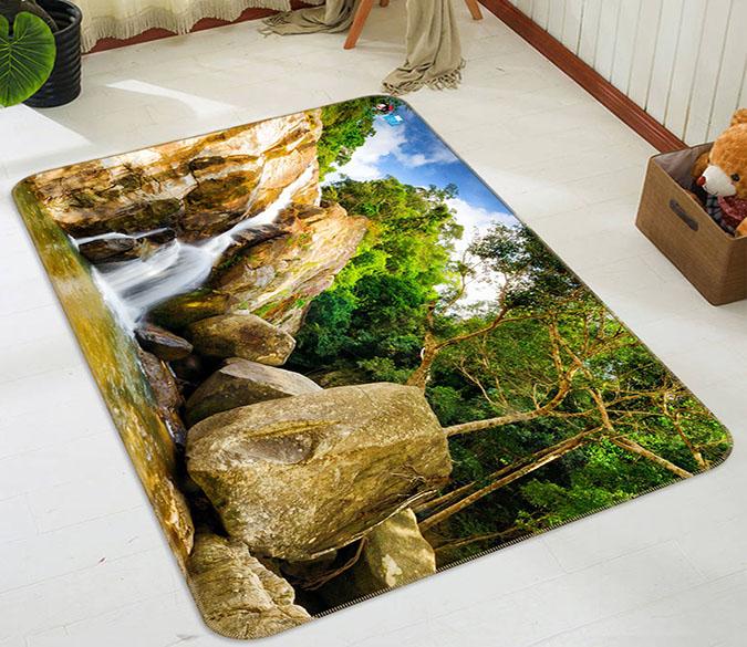 3D Woods Stonel 509 Non Slip Rug Mat Mat AJ Creativity Home 