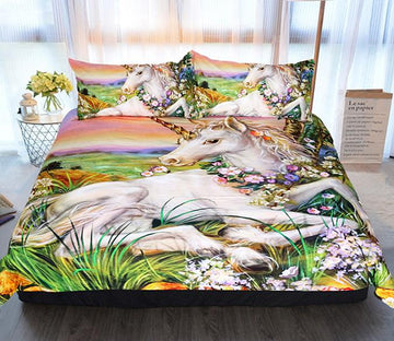 3D Oil Painting Unicorn 220 Bed Pillowcases Quilt Wallpaper AJ Wallpaper 