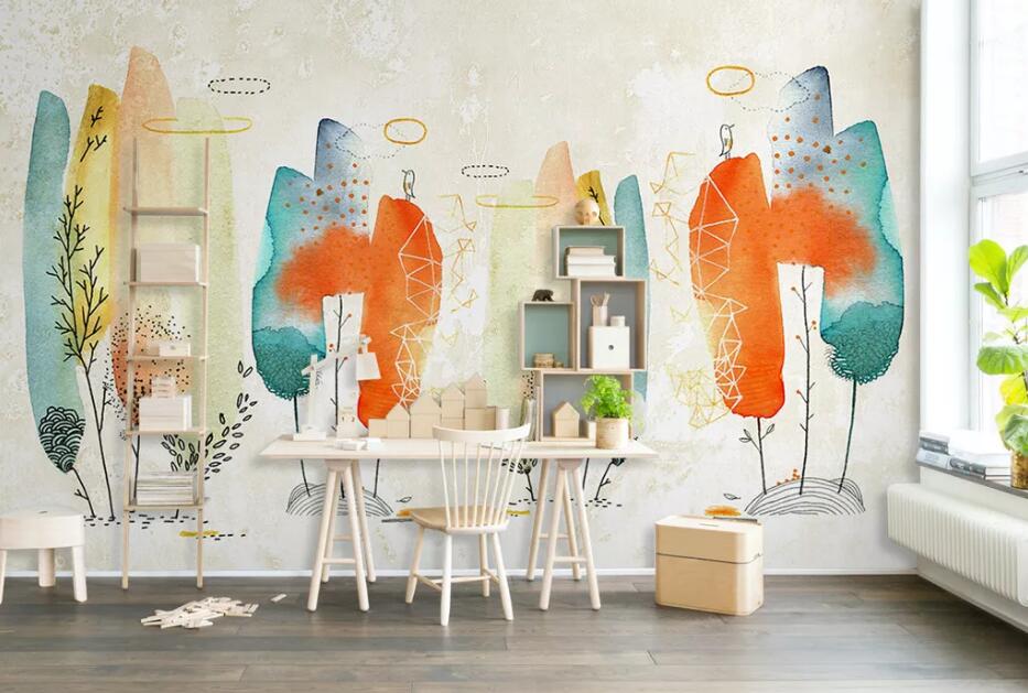 3D Colored Feathers C096 Wall Murals