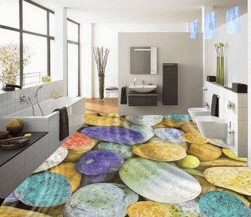 3D Colorful Stone 008 Floor Mural Wallpaper AJ Wallpaper 2 