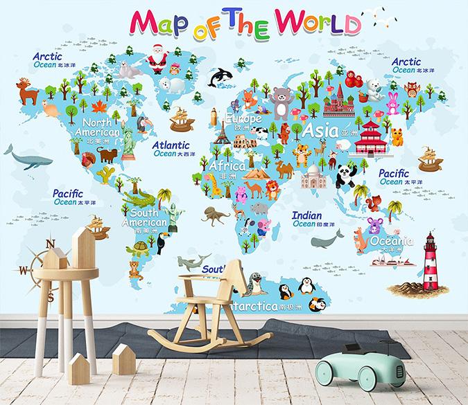 3D Cartoon Map 165 Wallpaper AJ Wallpaper 