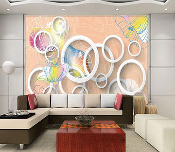 3D Circle Pattern 614 Wallpaper AJ Wallpaper 