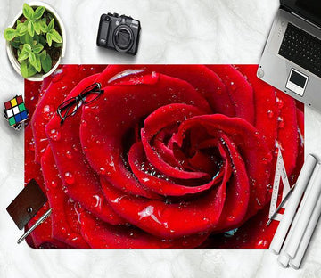 3D Rose Dewdrop 040 Desk Mat Mat AJ Creativity Home 