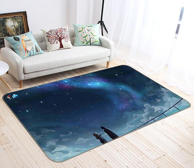 3D Couple Stars 229 Non Slip Rug Mat Mat AJ Creativity Home 