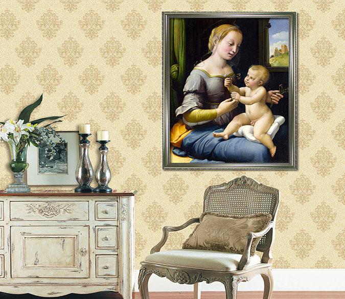 3D Hug Children 129 Fake Framed Print Painting Wallpaper AJ Creativity Home 