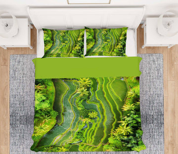 2x Queen size bedding orders 1) 3D Green Earth 15171 = Green backing 2) 3D water wave 206 = Blue backing